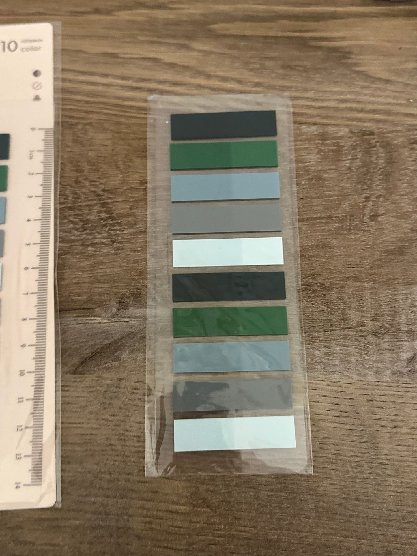 Green ish tabs