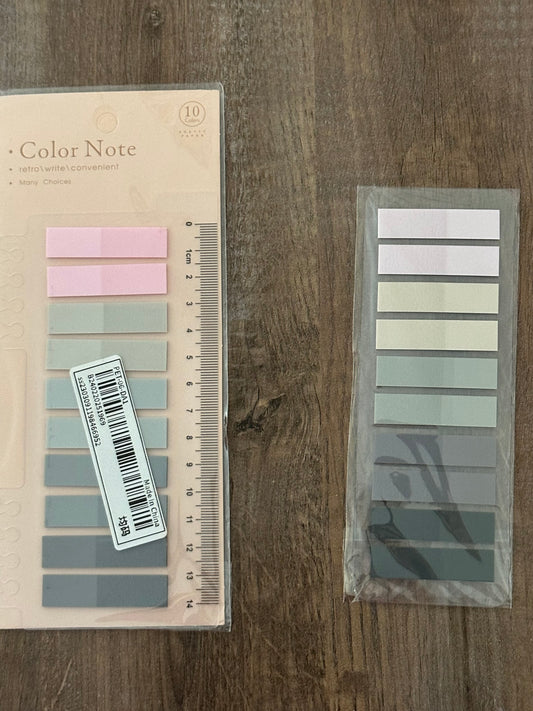 Pink and grey tabs