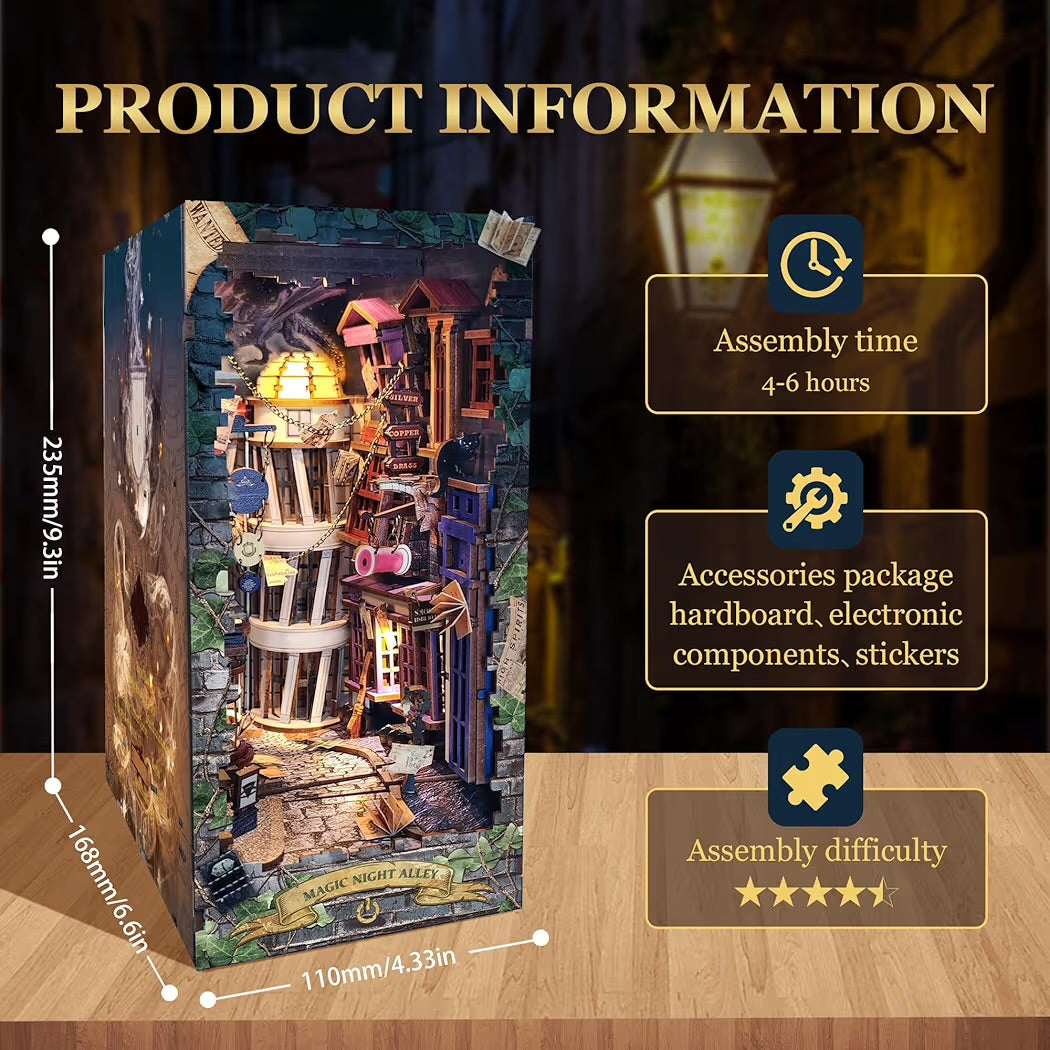 Diagon Alley book nook