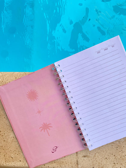 shady pink notebook