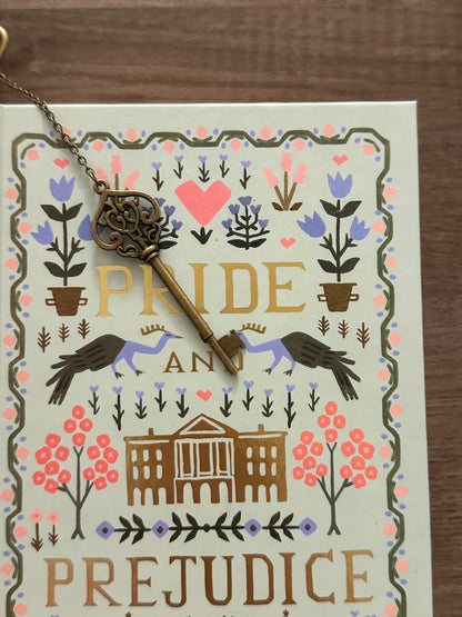 Key and feather bookmark