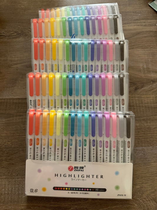 15 highlighters set