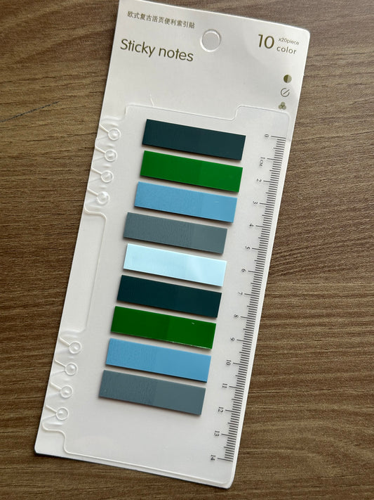 Green ish tabs