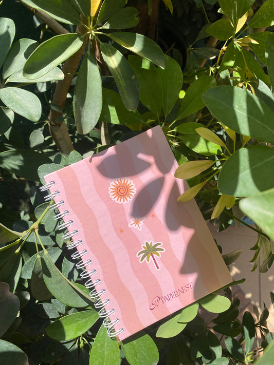 shady pink notebook